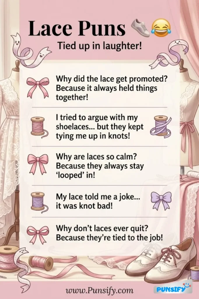 157+ Hilarious Lace Puns That Will Tie Your Jokes Together Perfectly