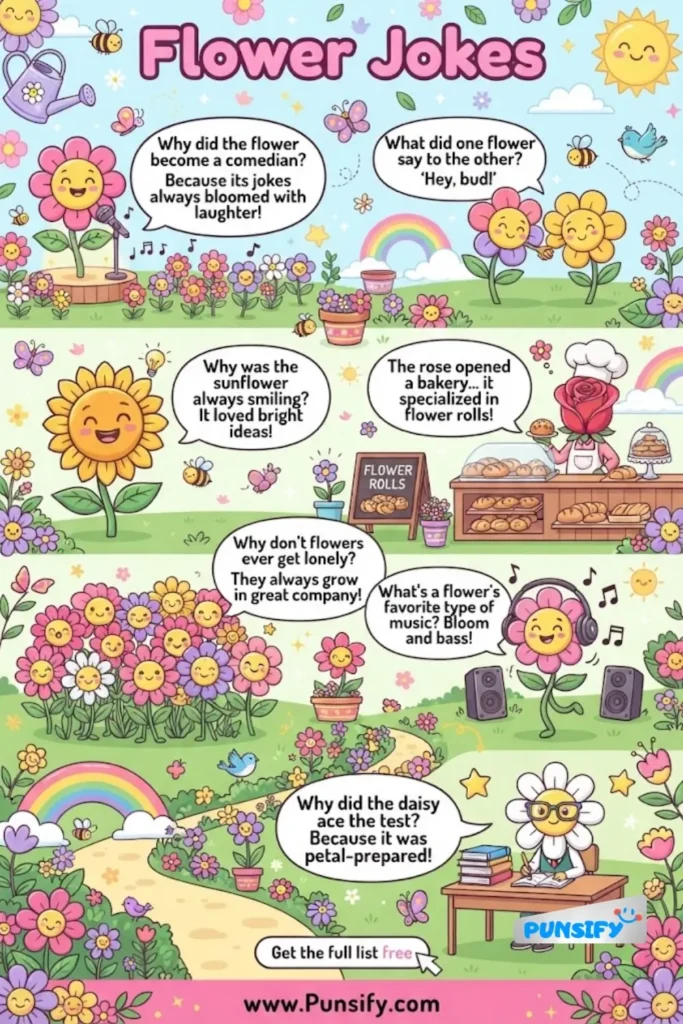 159+ Blooming Hilarity in Flower Jokes and Puns That Will Petal Your Sides!