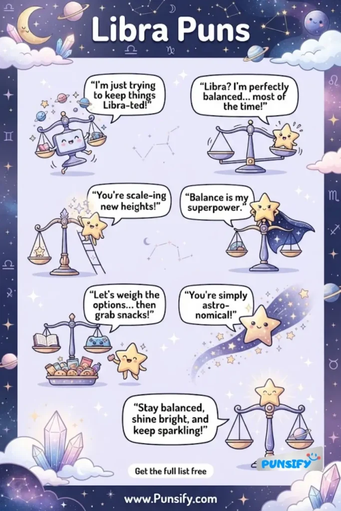 169+ Hilarious Libra Puns That Will Keep Your Humor Well-Balanced