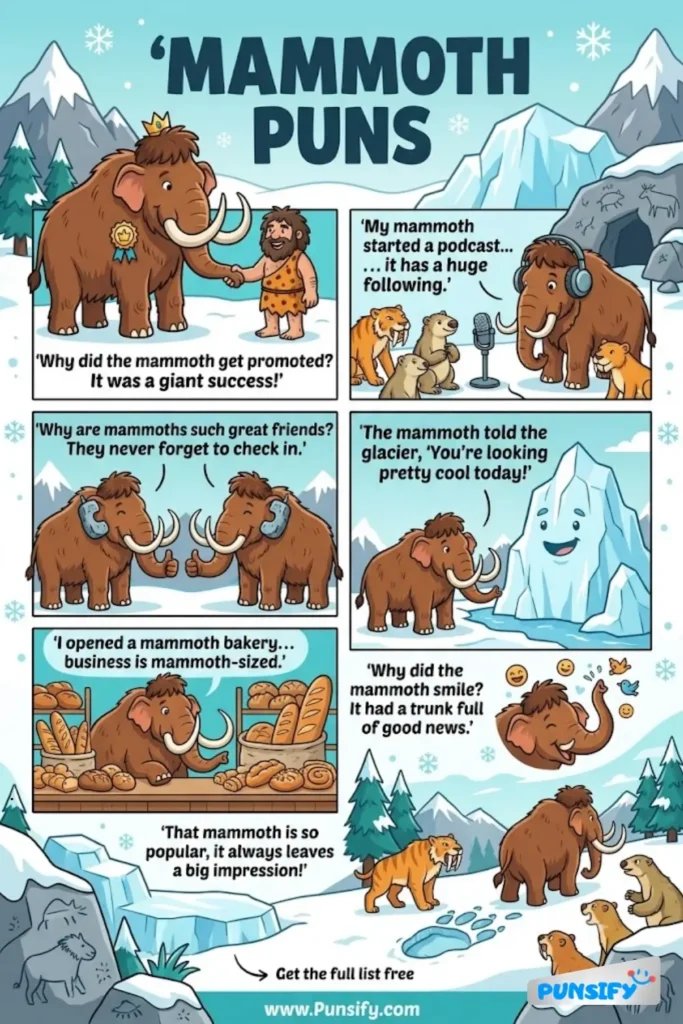 153+ Hilarious Mammoth Puns & Jokes to Make Your Humor Bigger Than Life