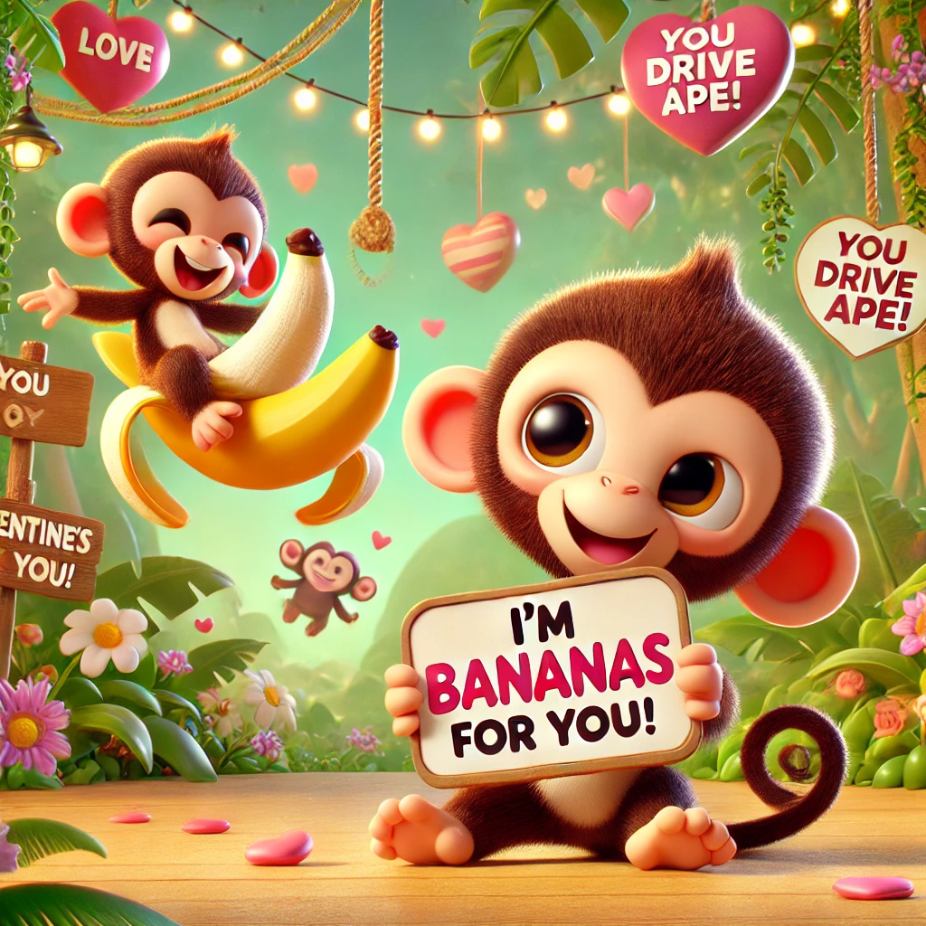 Monkey Valentines Day Puns