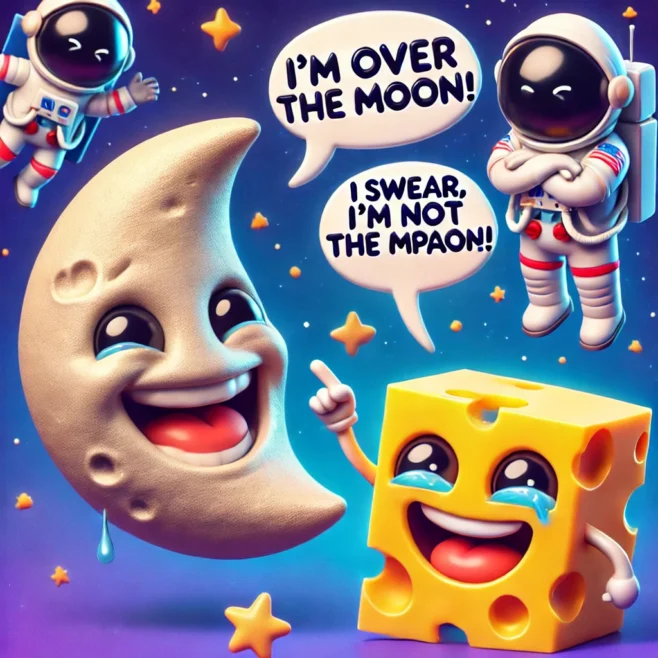 139 + Cosmic Giggles in Moon Jokes and Puns That Are Out of This World