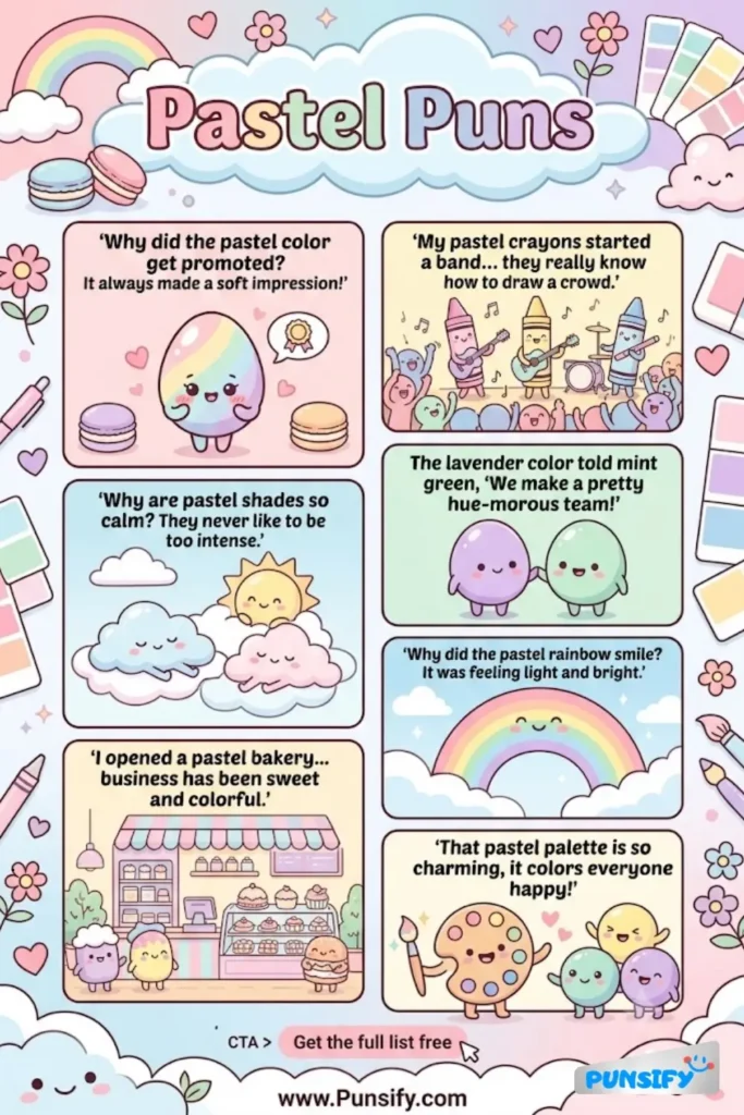 167+ Hilarious Pastel Puns & Jokes That Will Color Your Day With Laughter