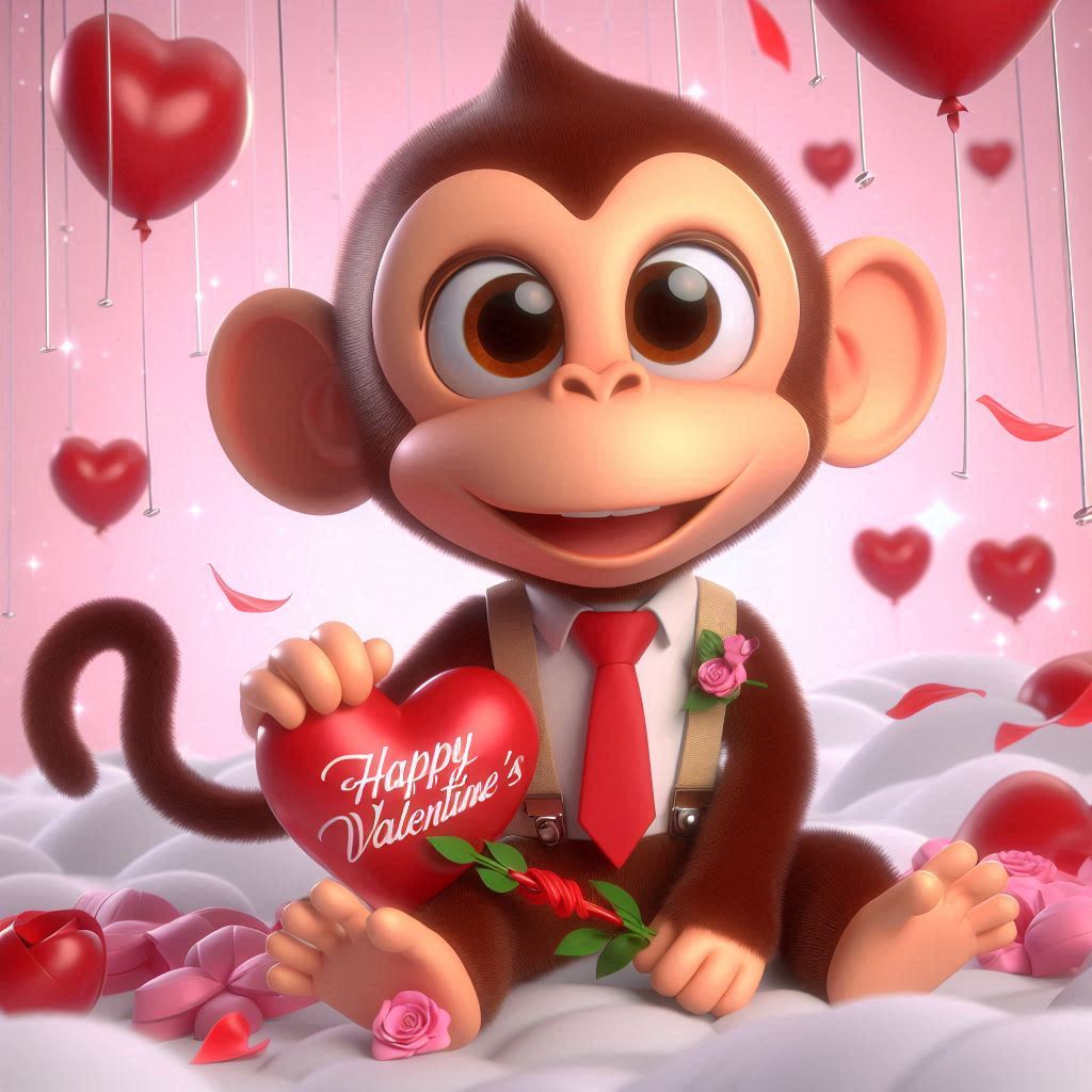 Playful Monkey Valentines Day Puns for Kids