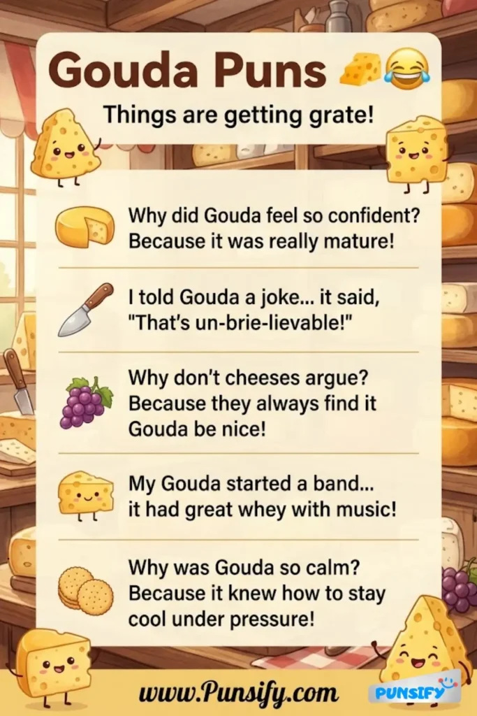 183+ Hilarious Gouda Puns and Jokes That Are So Cheesy, They&rsquo;ll Melt Your Heart