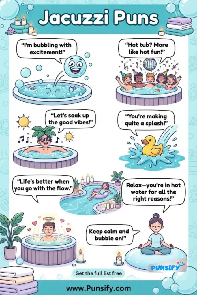 175+ Hilarious Jacuzzi Puns That Will Bubble Up Some Serious Laughter