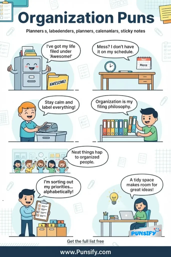 199+ Hilarious Organization Puns to Keep Your Humor in Perfect Order