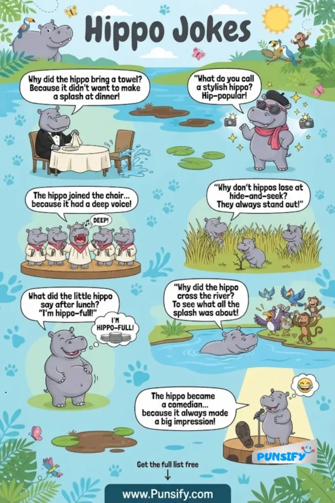 183+ Giggles Galore with Hippo Jokes and Puns for a Splash of Fun