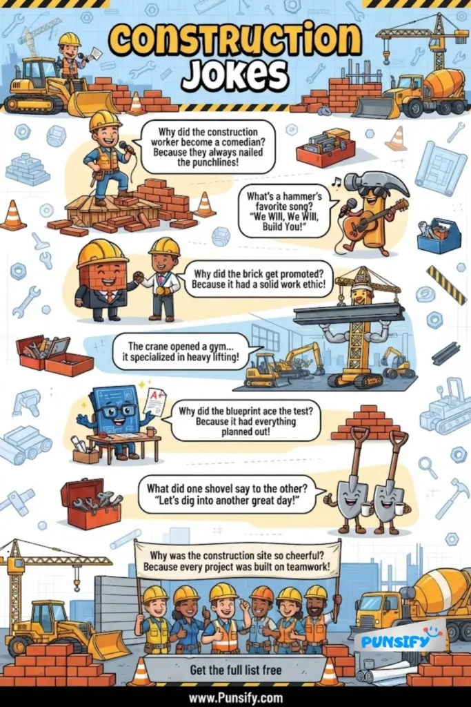 169+ Hilarious Construction Jokes and Puns That Will Nail Your Funny Bone