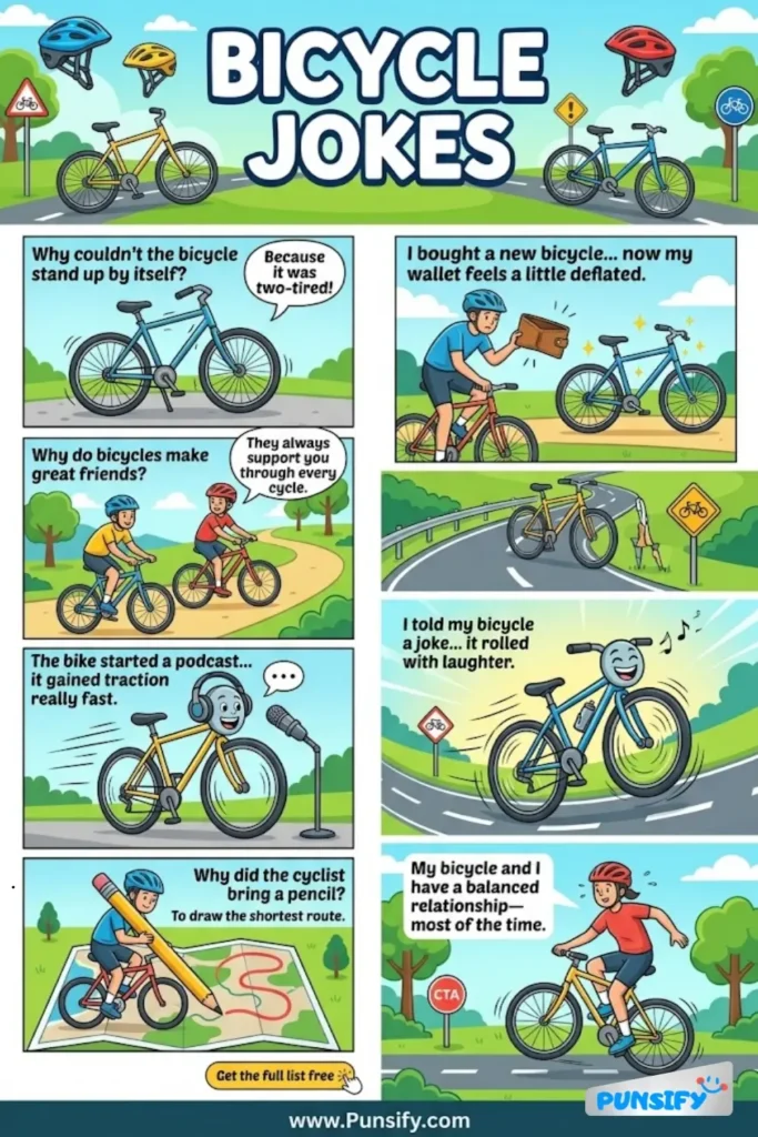 169+ Hilarious Bicycle Jokes & Puns That Will Pedal You into Fits of Laughter