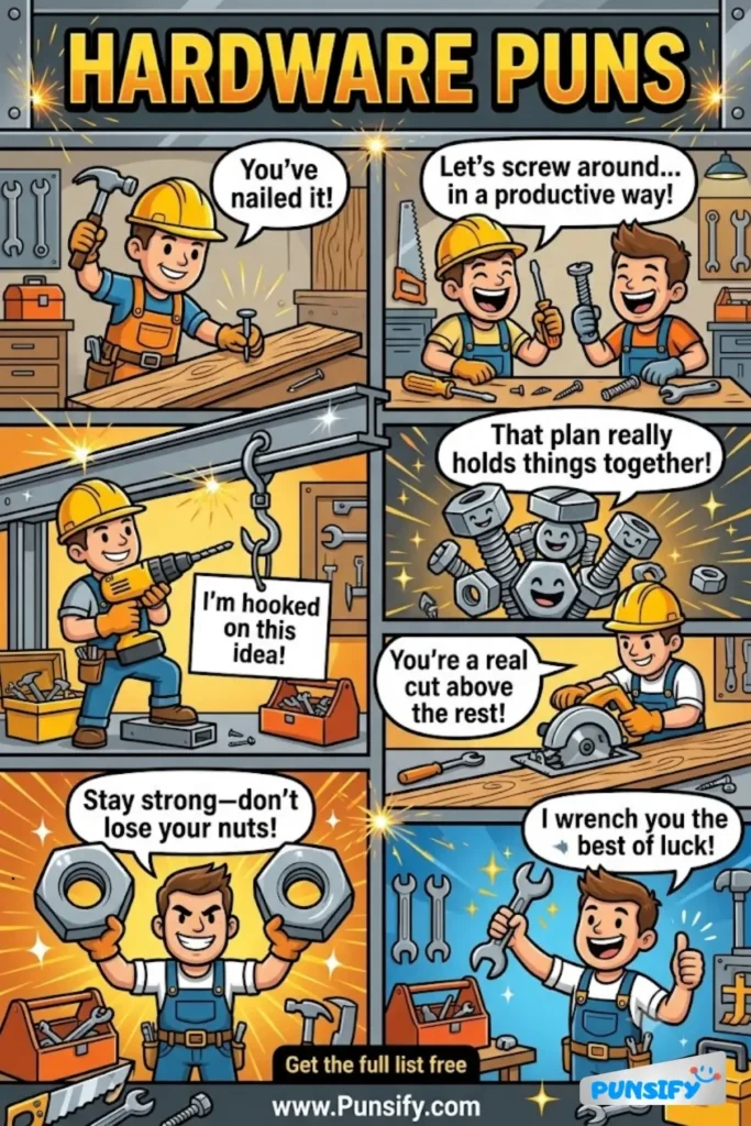 173+ Hilarious Hardware Puns & Jokes That Will Nail Your Humor Game