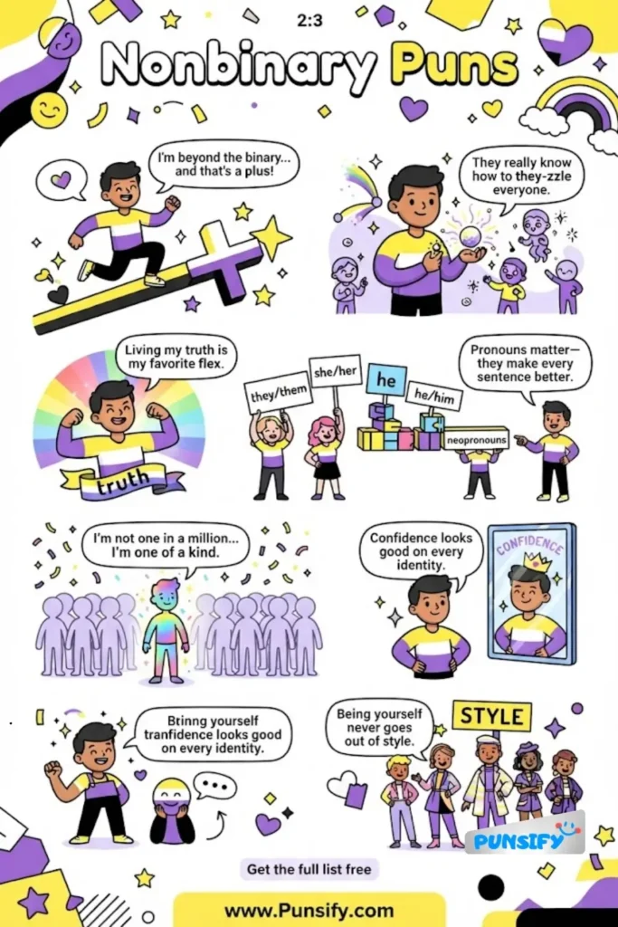 169+ Hilarious Nonbinary Puns to Keep Your Humor Fluid and Fun