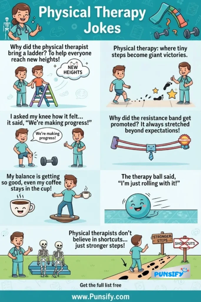 129+ Hilarious Healing with Physical Therapy Jokes and Puns Galore