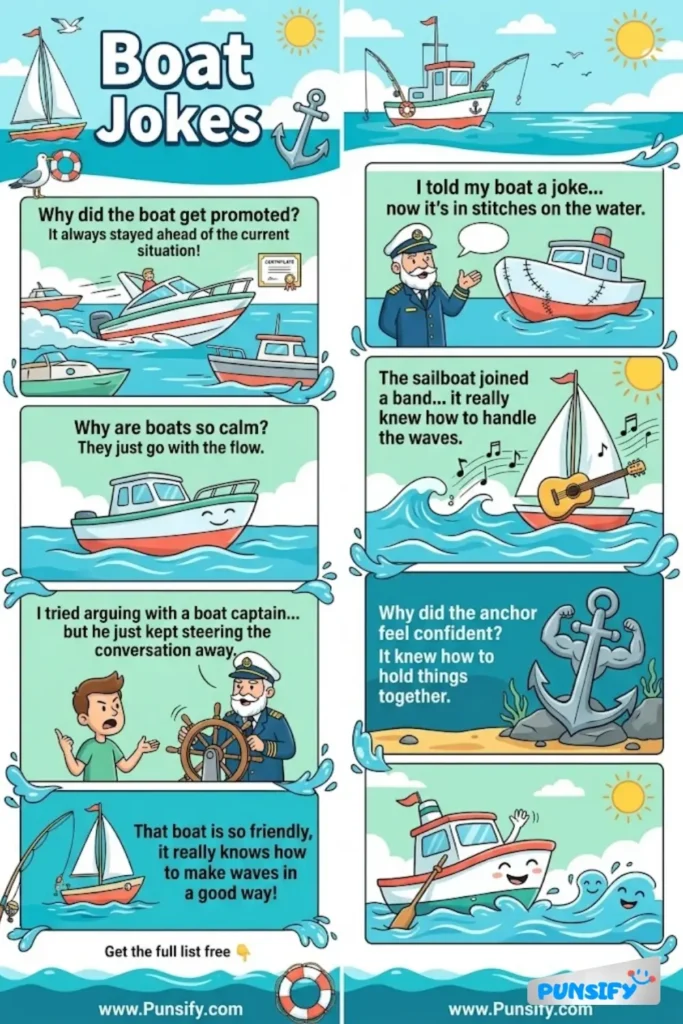 157+ Hilarious Boat Jokes & Puns That Will Make Waves of Laughter and Dock You Out!