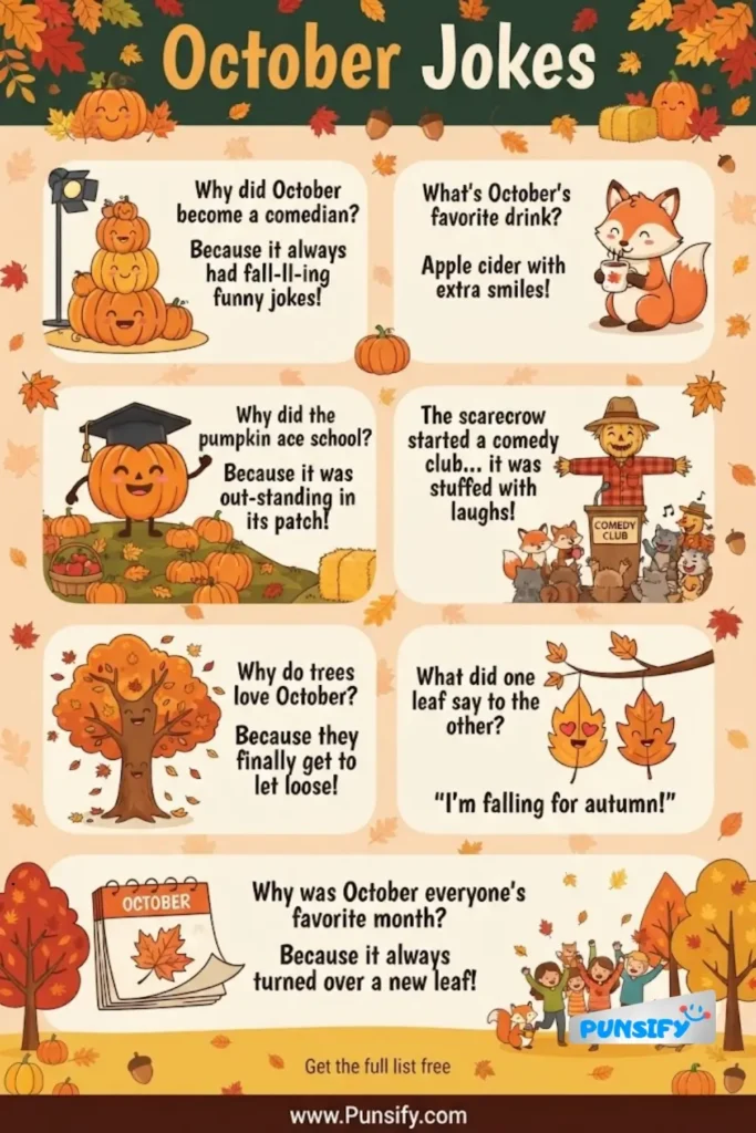 193+ Hilarious October Jokes for Family Fun and Seasonal Laughs