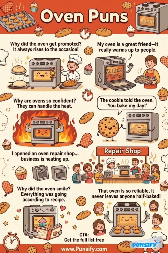 183+ Hilarious Oven Puns & Jokes to Keep Your Humor Baked to Perfection