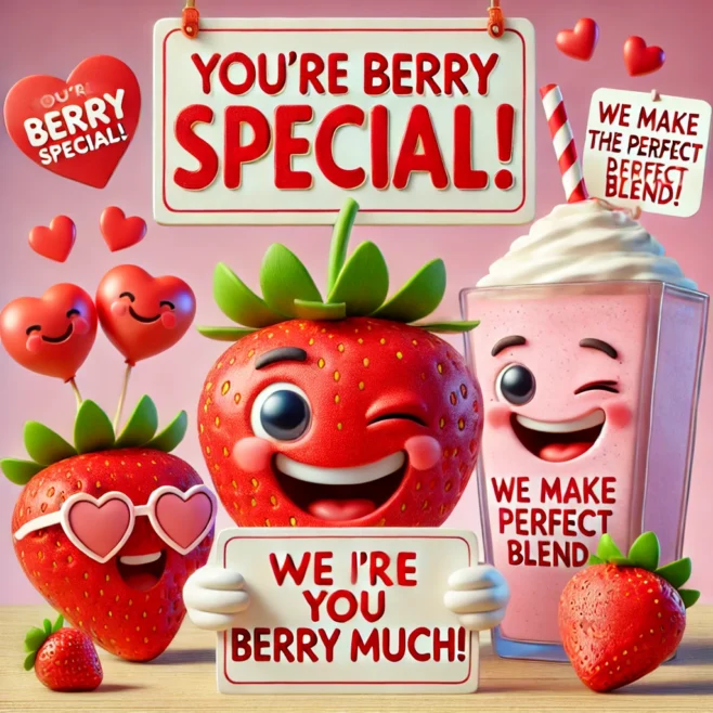 Strawberry Valentines Puns