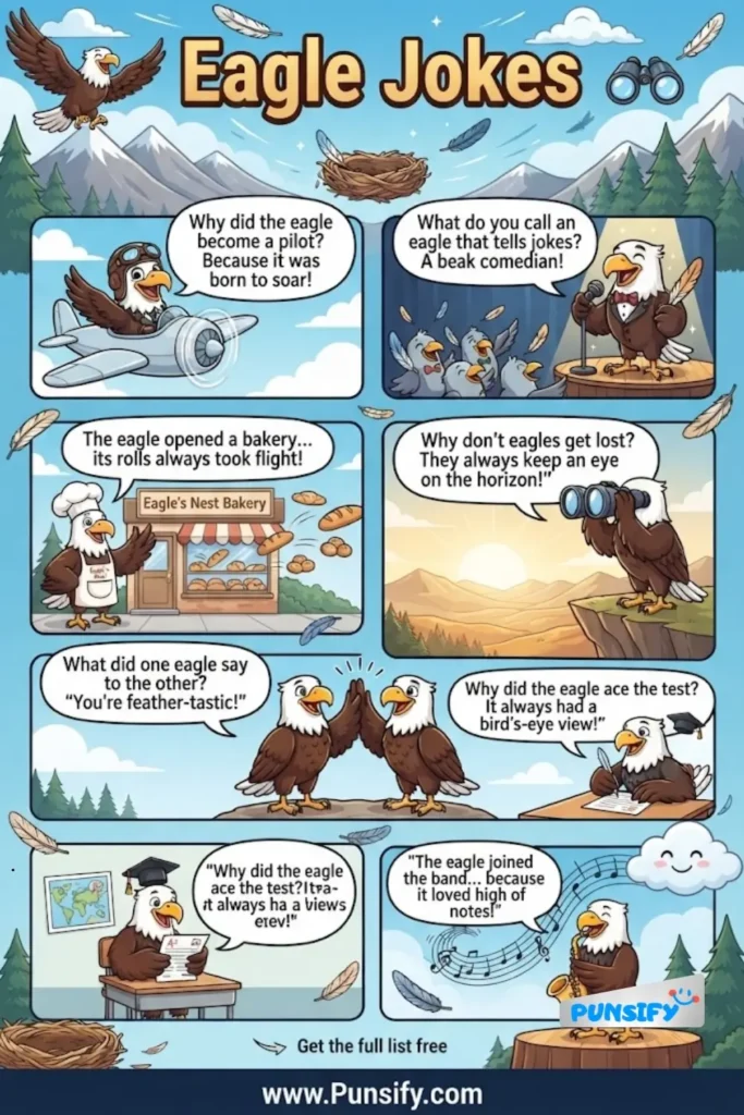 175 + Wing-tastic Eagle Jokes and Puns to Soar into Laughter!