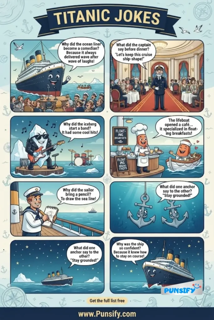 143+ Hilarious Titanic Jokes And Puns That Will Make You Sink with Laughter