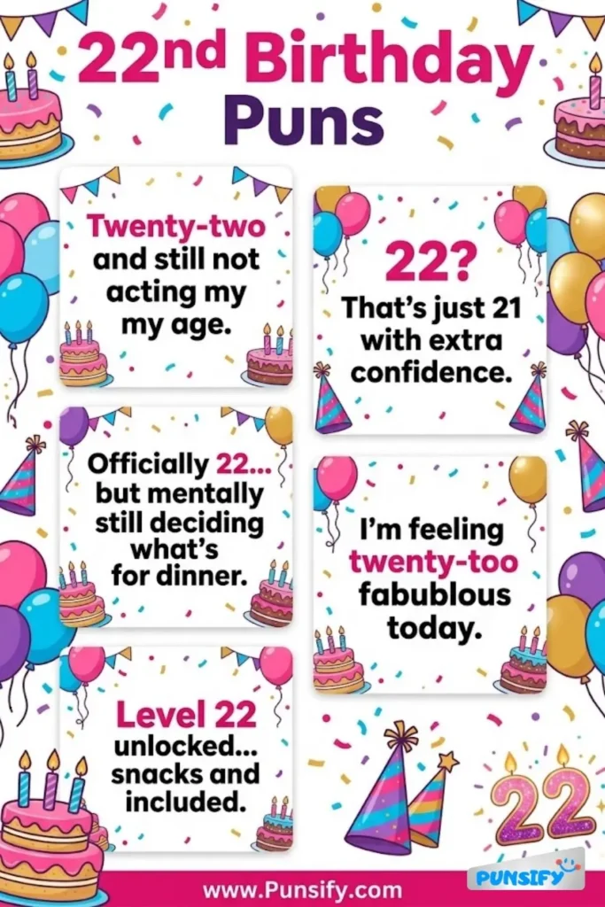 153+ Laughs Galore with 22nd Birthday Puns and Jokes to Make You Chuckle