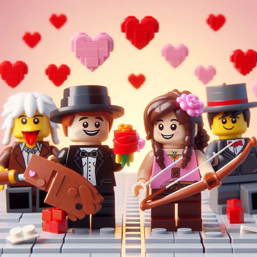 Valentines Lego Puns for Social Media Posts