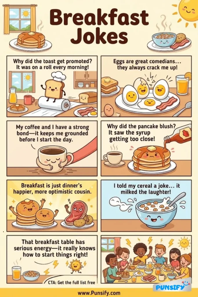 187+ Hilarious Breakfast Jokes & Puns to Crack You Up Over Eggs and Toast!