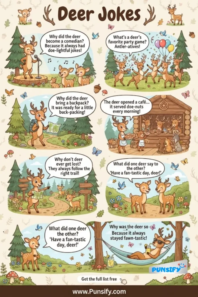 169+ Hilarious Deer Jokes and Puns That Will Have You Buckling with Laughter!