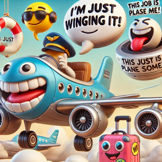 Airplane Airline With A Lot Of Jokes
