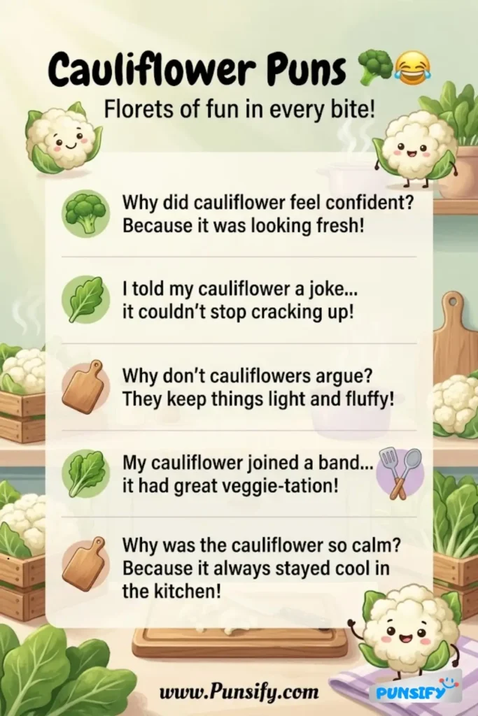 157+ Hilarious Cauliflower Puns and Jokes That Will Make You Smile and Laugh
