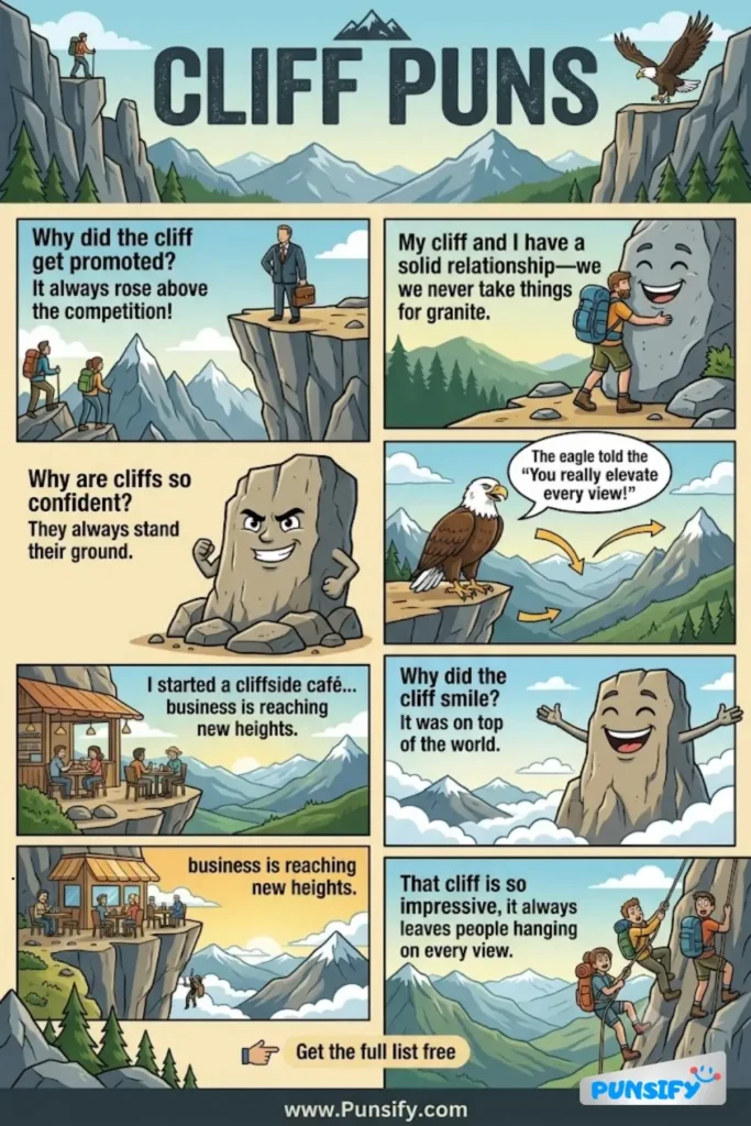 169+ Hilarious Cliff Puns & Jokes That Will Elevate Your Humor Game Today