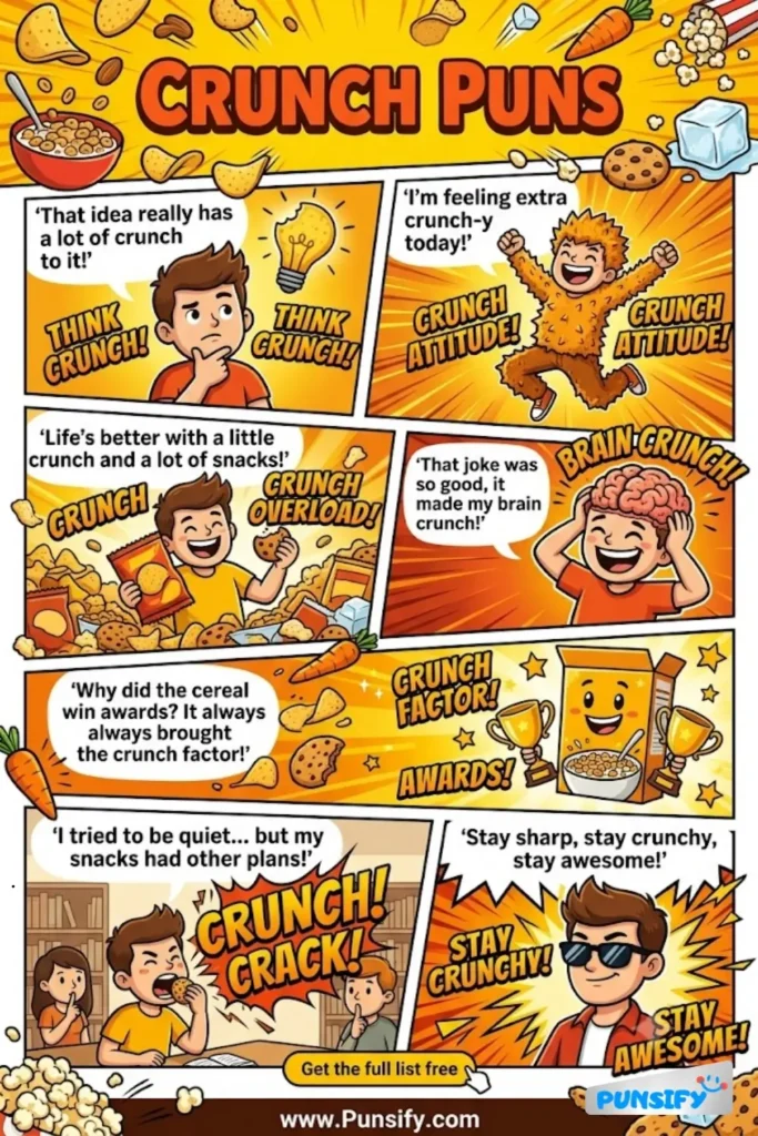 163+ Hilarious Crunch Puns & Jokes That Will Make You Laugh Out Loud Today