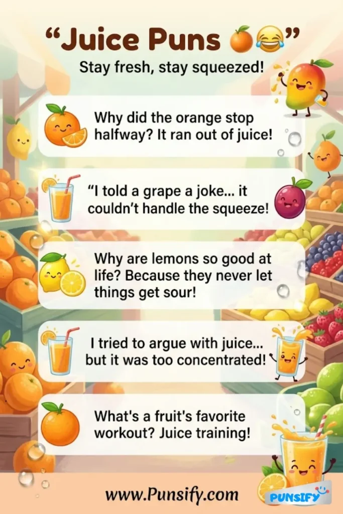 189+ Hilarious Juice Puns and Jokes to Squeeze Laughter into Your Day