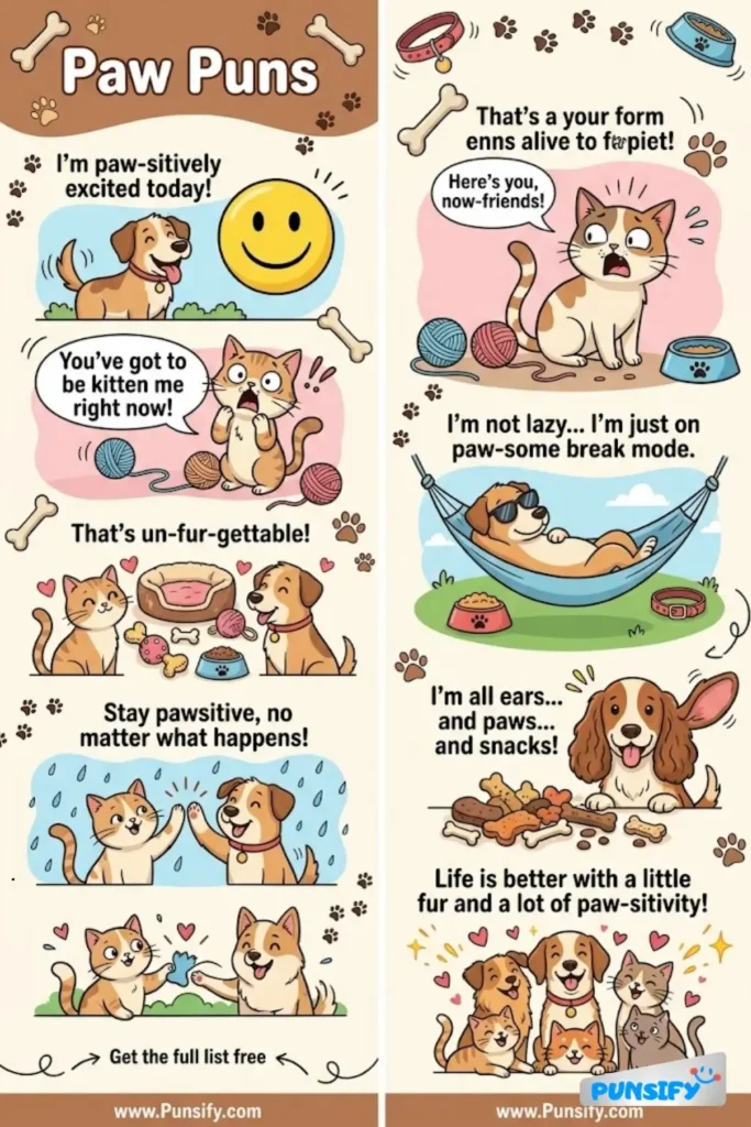 189+ Hilarious Paw Puns & Jokes to Make You Wag Your Tail with Laughter