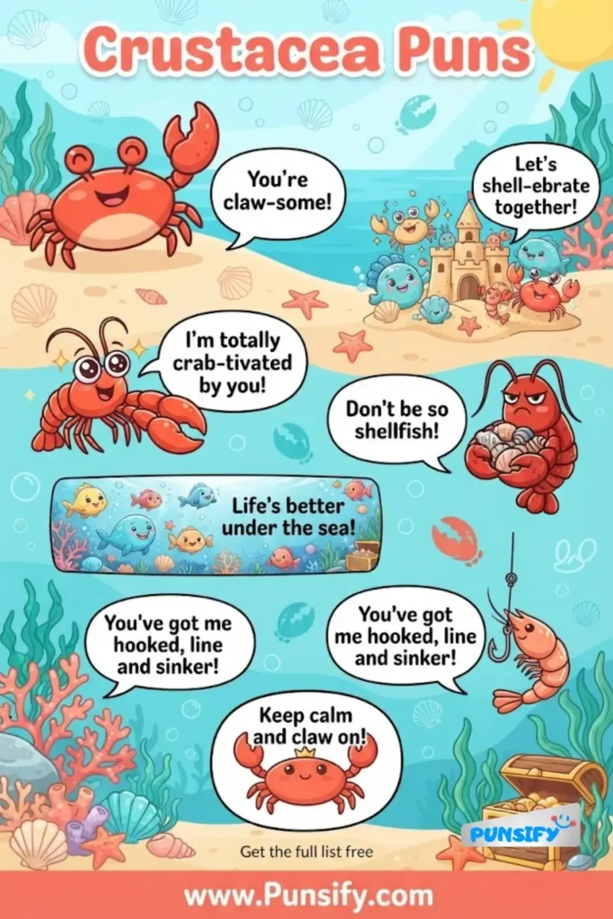 167+ Crustacean Puns to Make You Laugh and Shell-ebrate Life