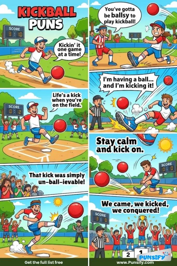 153+ Hilarious Kickball Puns & Jokes for Fun Games and Laughs with Friends
