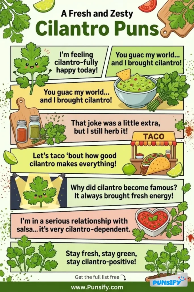 157+ Hilarious Cilantro Puns & Jokes That Will Spice Up Your Conversations