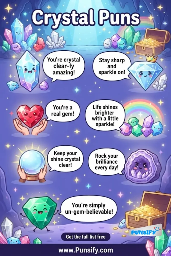 189+ Crystal Puns That Shine Bright and Spark Joy for Everyone