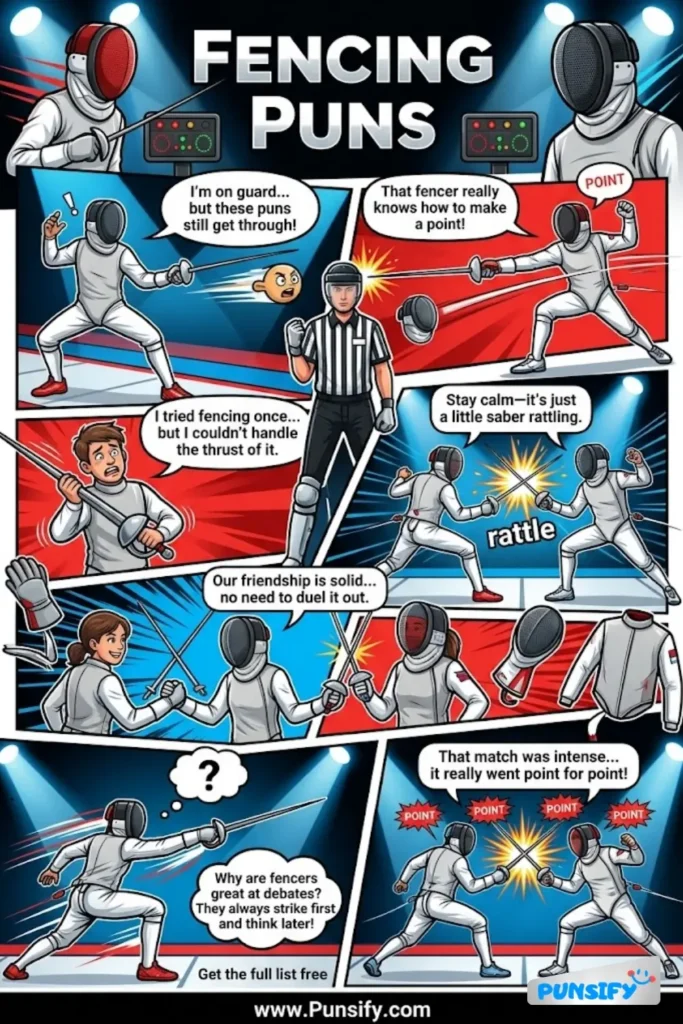 179+ Hilarious Fencing Puns & Jokes for Sharp Wit and Laughs in Every Bout