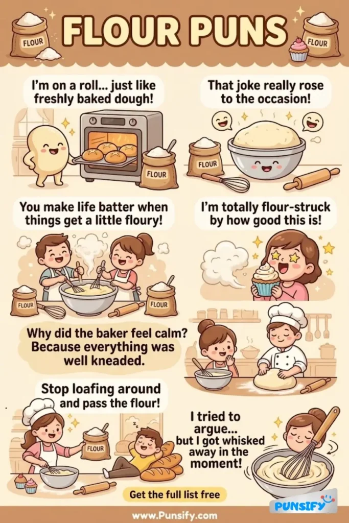 179+ Hilarious Flour Puns & Jokes That Will Rise to the Occasion and Delight You