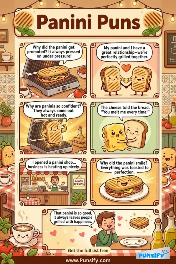 195+ Hilarious Panini Puns & Jokes to Make You Smile and Crave Delicious Sandwiches