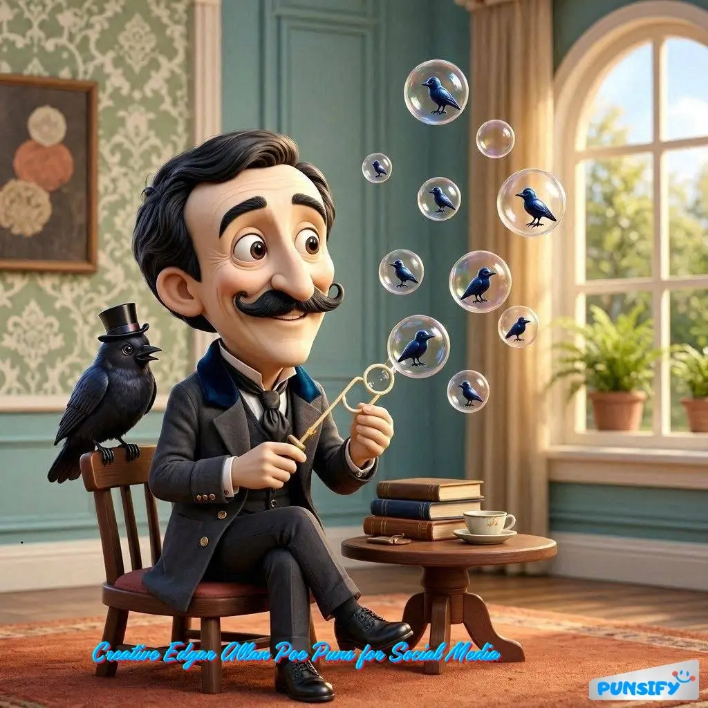 179+ Funny Edgar Allan Poe Puns for Literary Laughs and Dark Wit