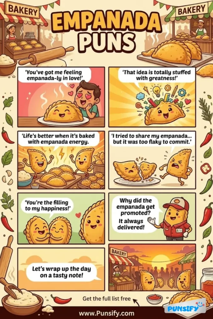 159+ Hilarious Empanada Puns & Jokes for a Flavorful Laugh Fest and Fun Times