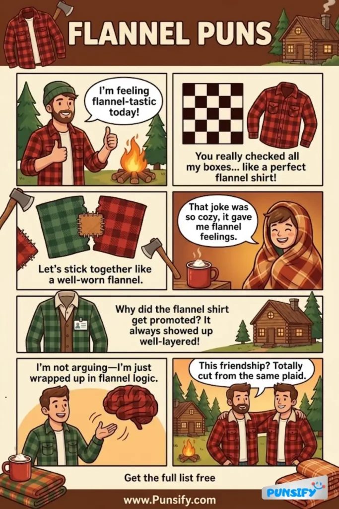 173+ Hilarious Flannel Puns & Jokes to Warm Your Heart and Spark Laughter