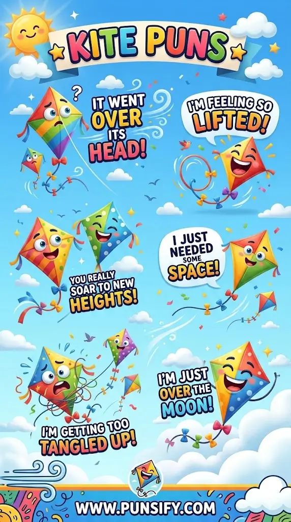 195+ Hilarious Kite Puns for High-Flying Fun and Laughter Every Day