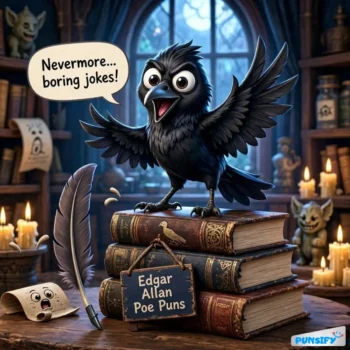 179+ Funny Edgar Allan Poe Puns for Literary Laughs and Dark Wit