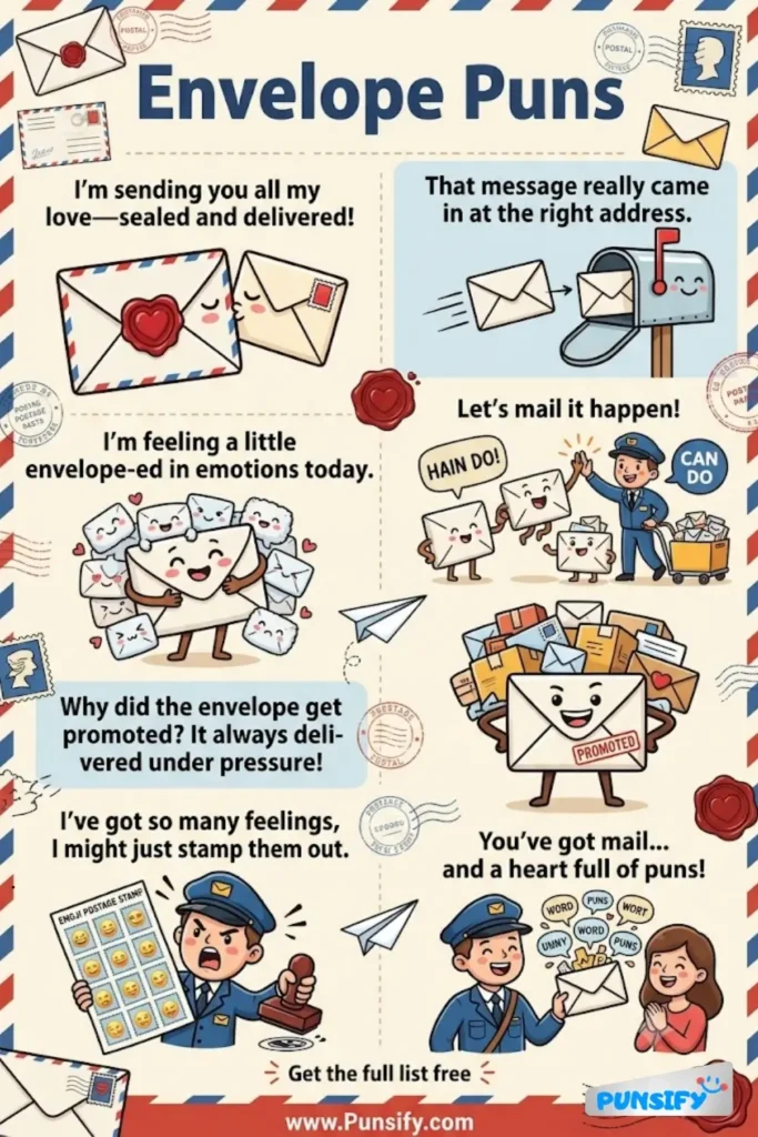 167+ Hilarious Envelope Puns & Jokes That Will Deliver Laughter and Fun