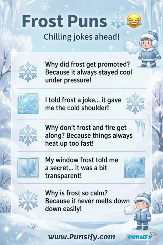 187+ Hilarious Frost Puns and Jokes to Chill Your Friends and Spark Laughter
