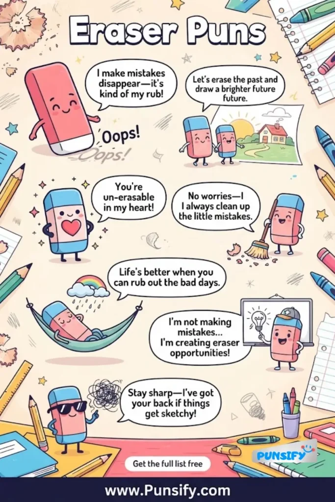 179+ Hilarious Eraser Puns That Will Wipe Away Your Worries and Smile