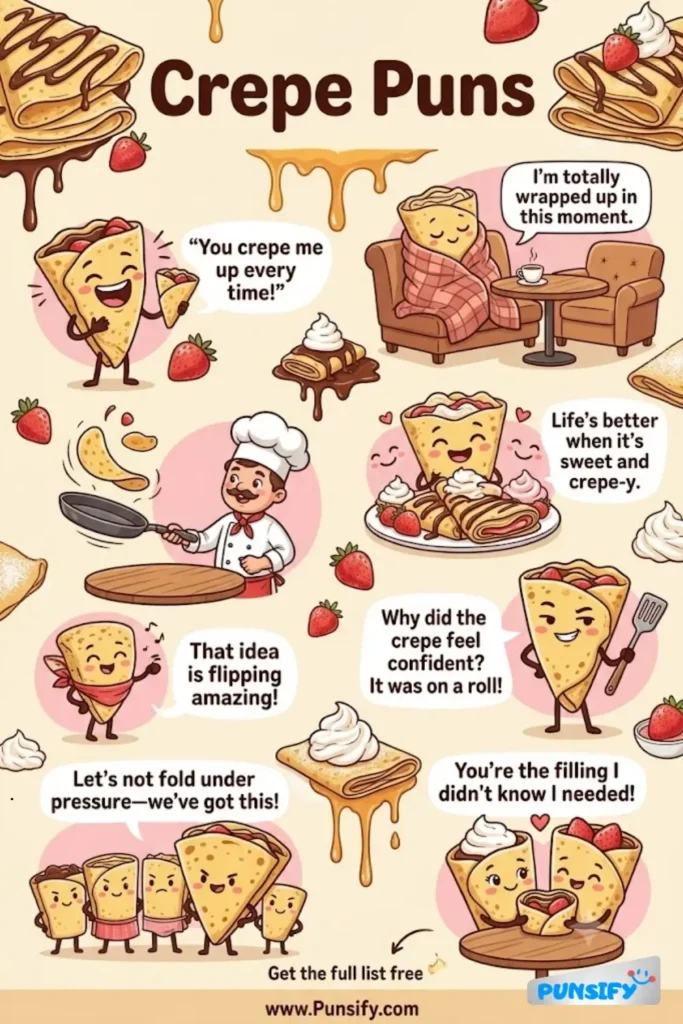 169+ Hilarious Crepe Puns & Jokes That Will Make You Flip with Laughter and Joy