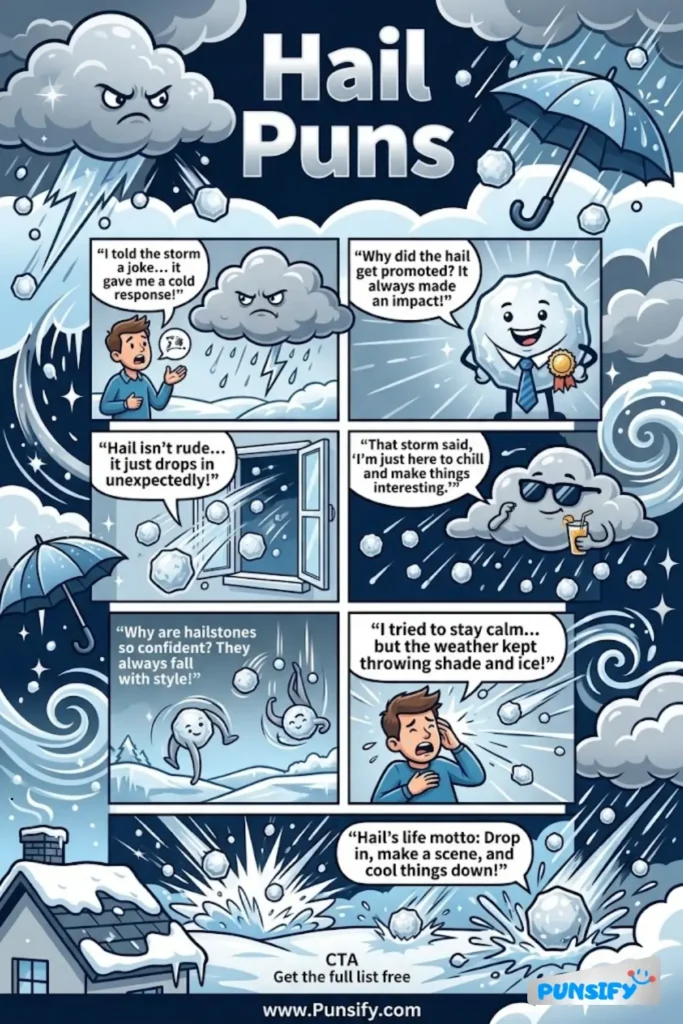 189+ Hilarious Hail Puns & Jokes for Laughs and Fun in Stormy Weather